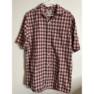 Carhartt Work Casual Shirt Short Sleeve Button Cotton Size M